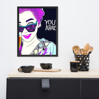 Colorful Confidence - YOU ARE Framed Art Print