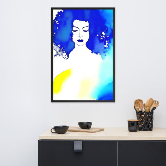 Abstract Sapphire Art Print - High-Quality Paper Wall Decor for a Serene Space