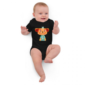 Celebrate Parenthood with Our Organic Cotton Tiger Print Baby Bodysuit