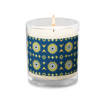 Eco-Friendly Soy Wax Candle in Starry Night Design: A Touch of Elegance