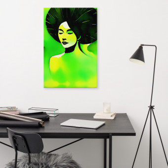 Elevate Your Decor: Stunning Emerald Woman Canvas Art