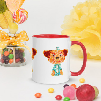 Cheerful Tiger Inner Color Mug - Start Your Day Right!